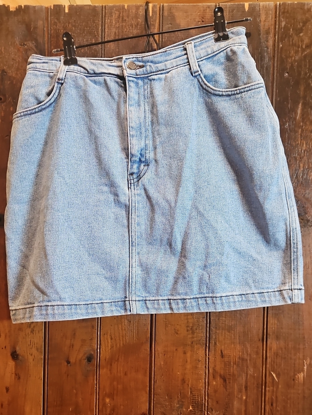 Vintage Harley Davidson Light Blue Denim Mini Skirt